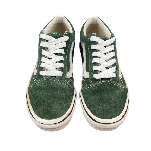 Vans Ward Shoes Low Green Suede Size Y2.5 - Picture 2 of 5